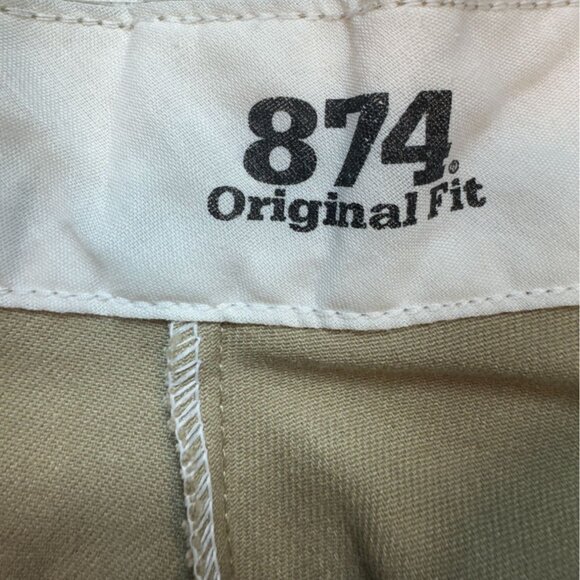 Dickies Mens 874 Original Fit Khaki Pants Size 36X32 Tn Straight Classic Casual - Picture 2 of 9